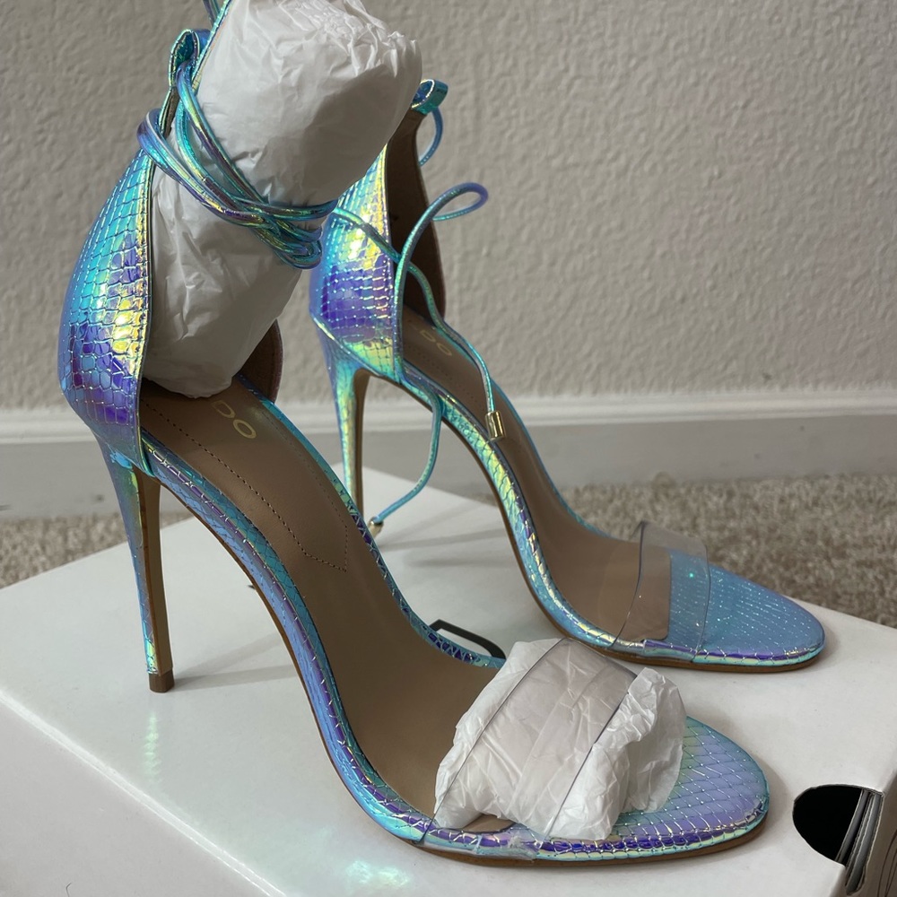 Also brand new iridescent heels